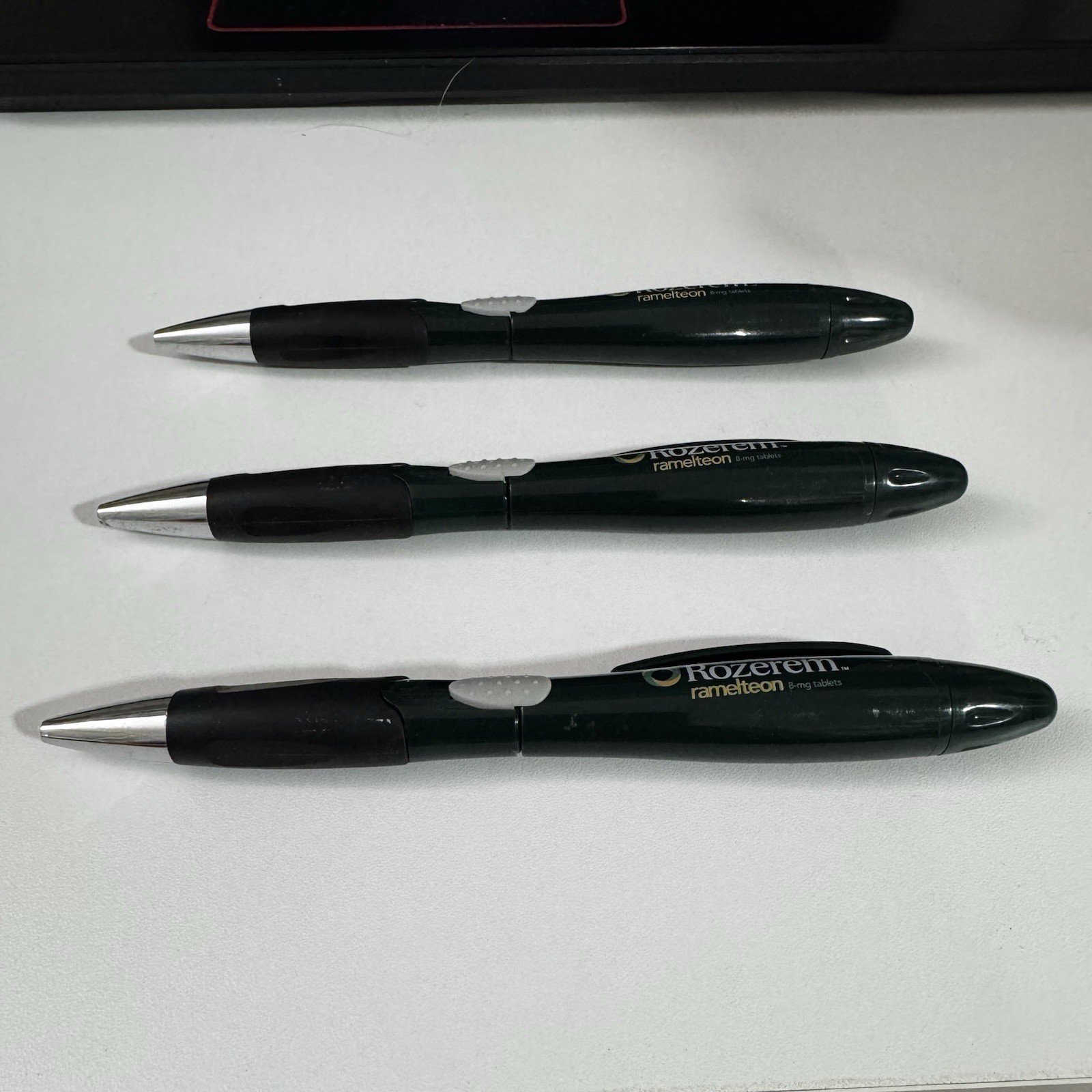 Rozrrem Ramelteon 3 Green Medical Pens Black Ink Yellow Highlighter. Working