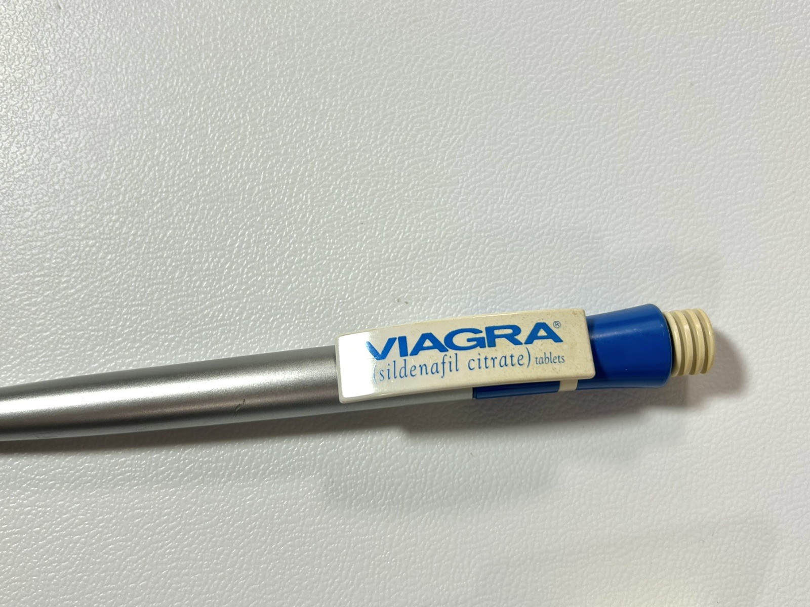 2 Vintage Viagra Pens Pfizer Drug Promotional Blue Gray Pharmaceutical