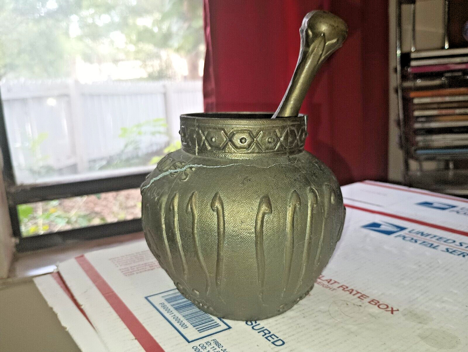 Vintage Brass RX Maimonides 1135-1204 Secundum Artem Mortar & Pestle Coricidin