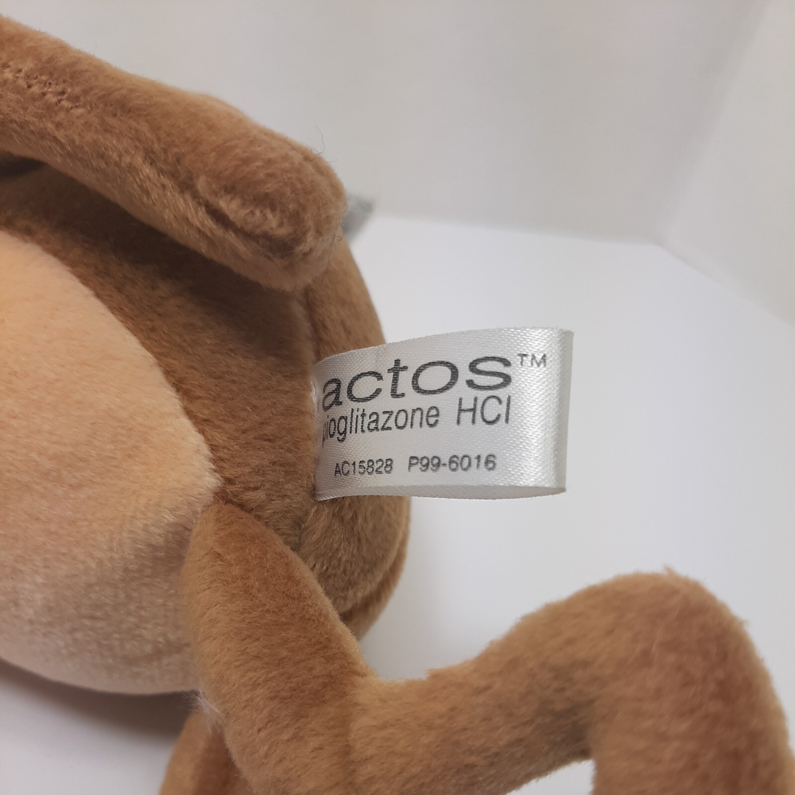 LIVER ACTOS PIOGLITAZONE 7″ Plush beanie Medical advertising Rep Diabetes