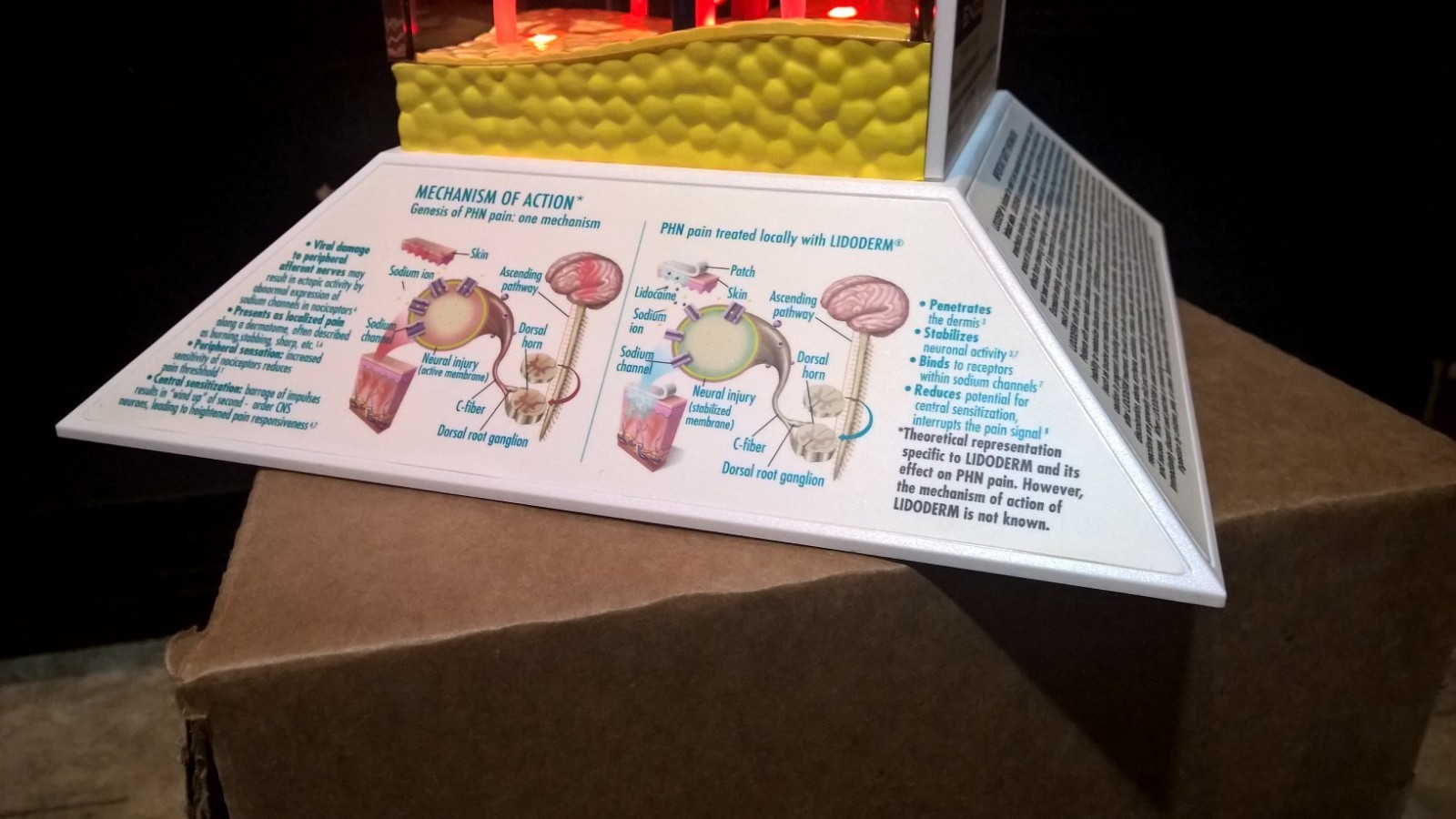 Drug Rep 3D light up Model Lidoderm Lidocaine patch collectible memorabilia NEW