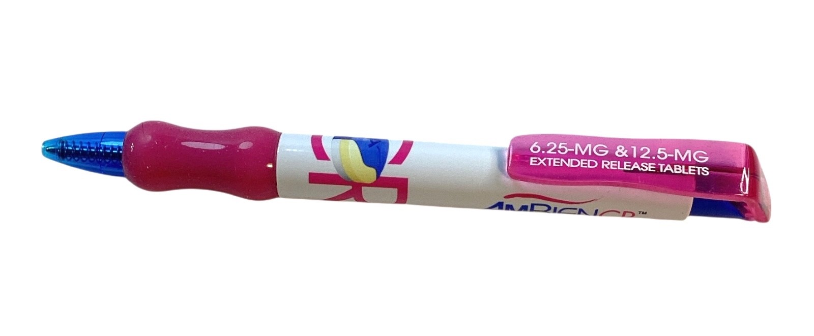 2 Pharmaceutical drug sales rep Ambien CR pink promotional pens rubber grip