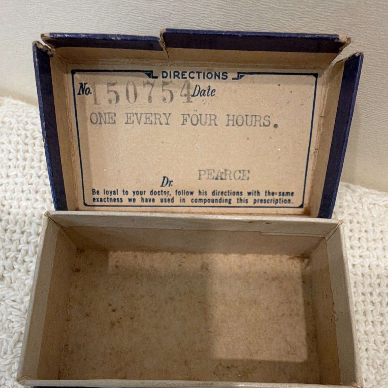Akron Clinic Pharmacy Vintage Prescription Pill Box Akron Ohio No. 15075