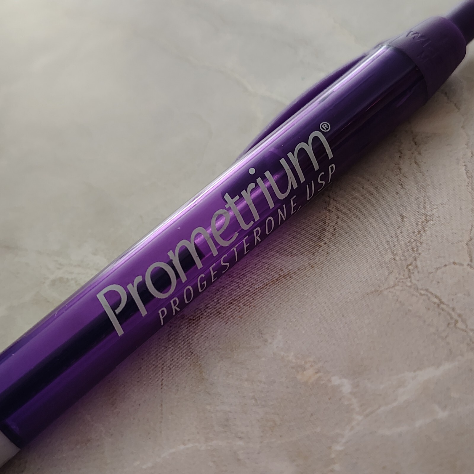 HTF Pharmaceutical Drug Rep Purple Pen Promethium Progesterone USP RARE