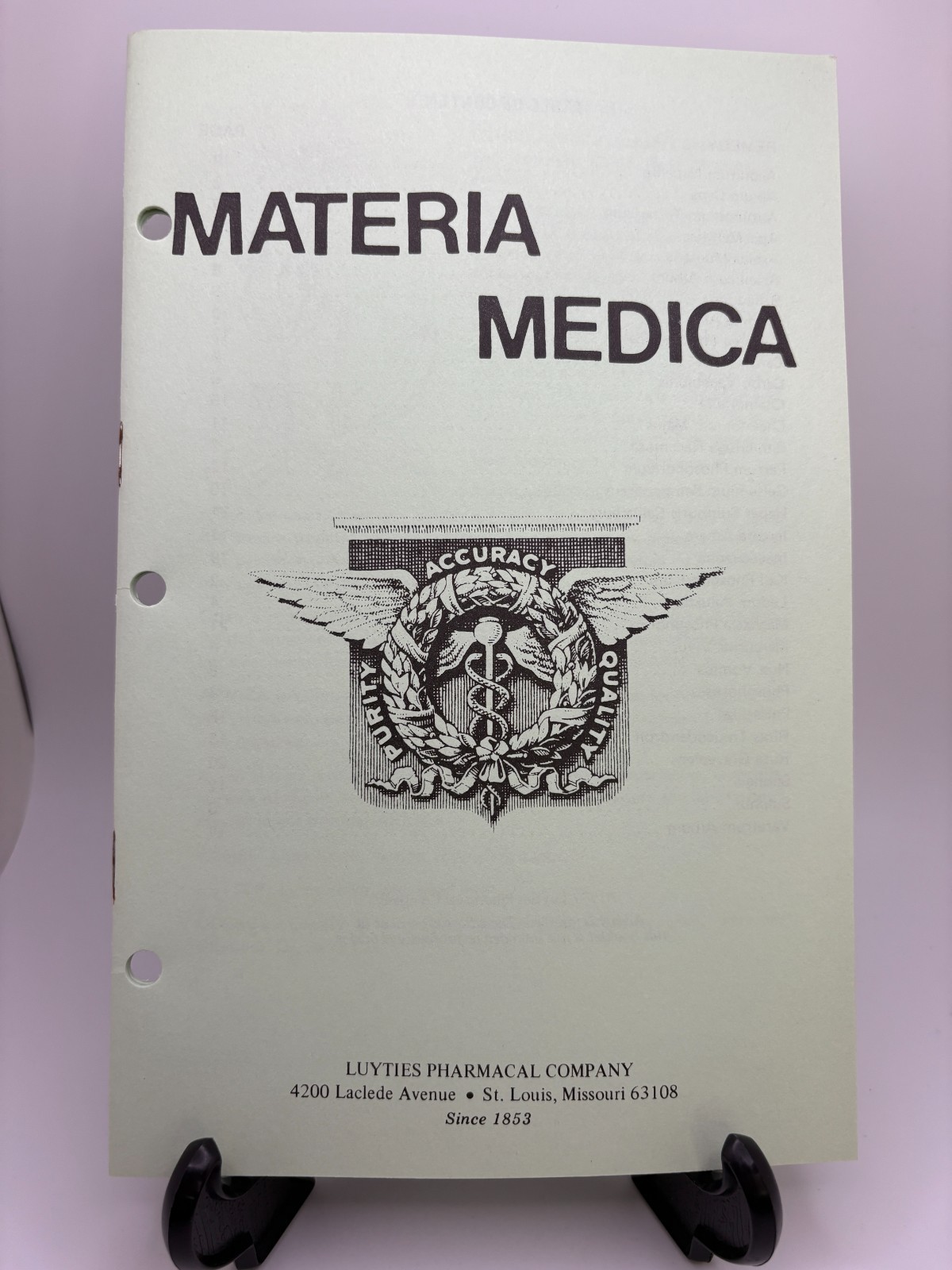 Materia Medica vtg Luyties Pharmacal Company 1977