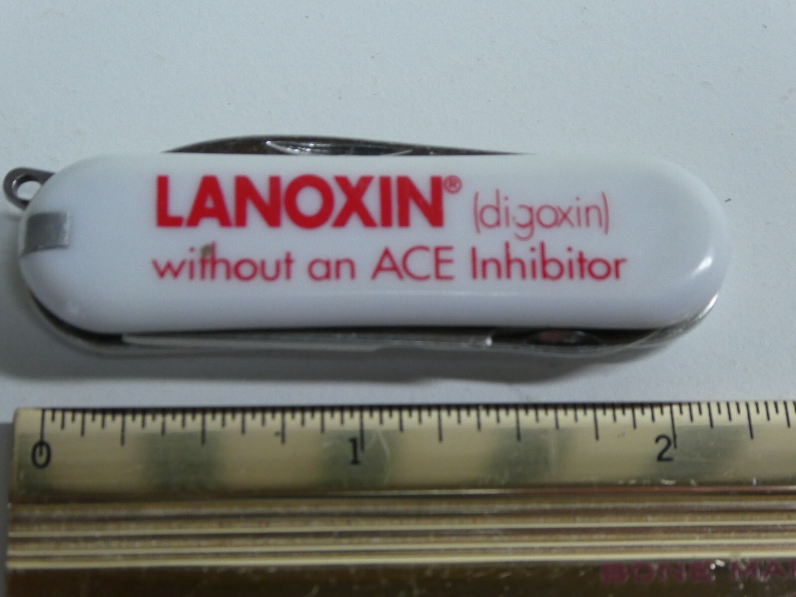 Small Penknife Pharmacy Advertisement for Lanoxin