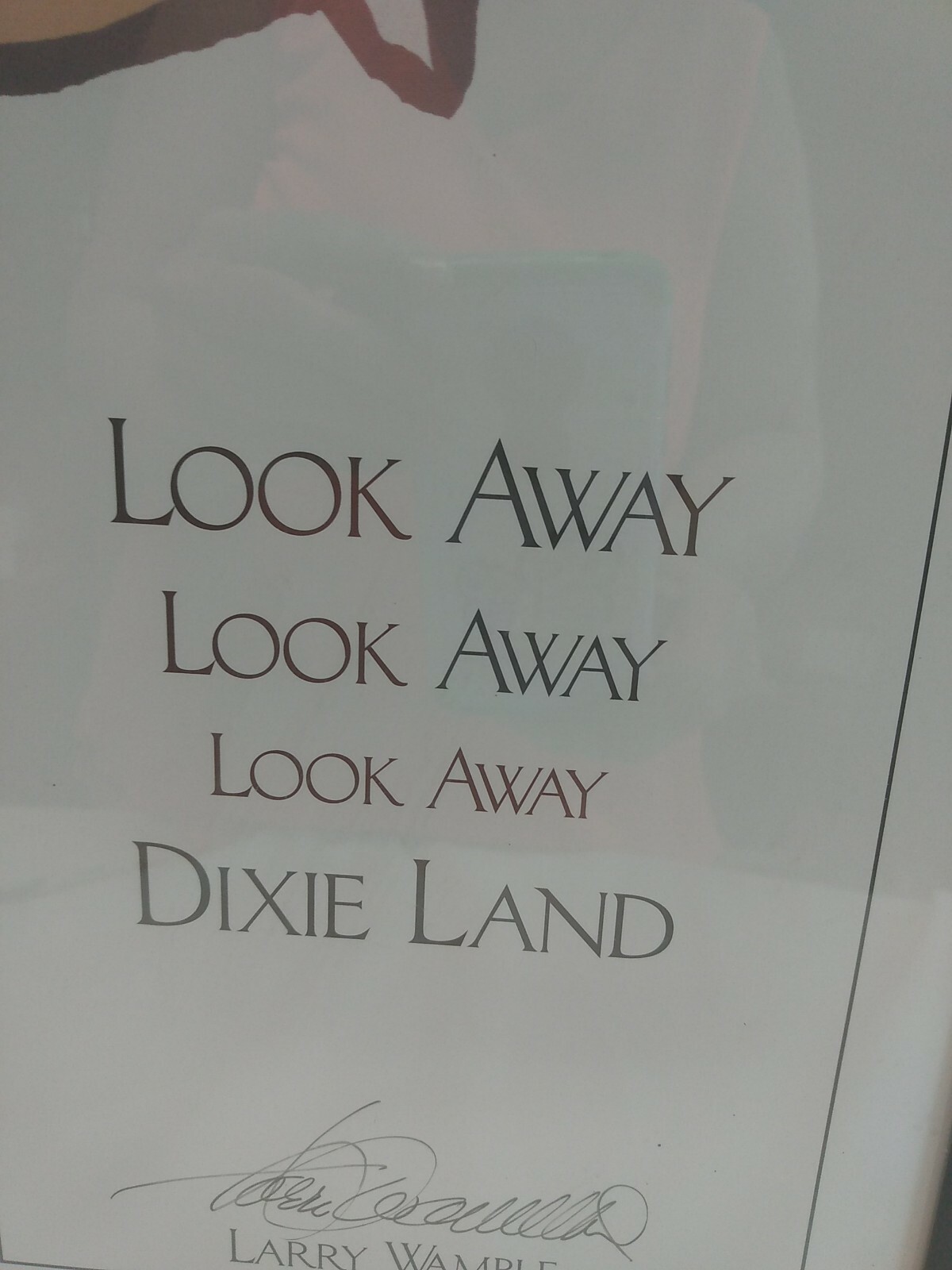 Larry Wamble Framed Dixie Land Signed Print