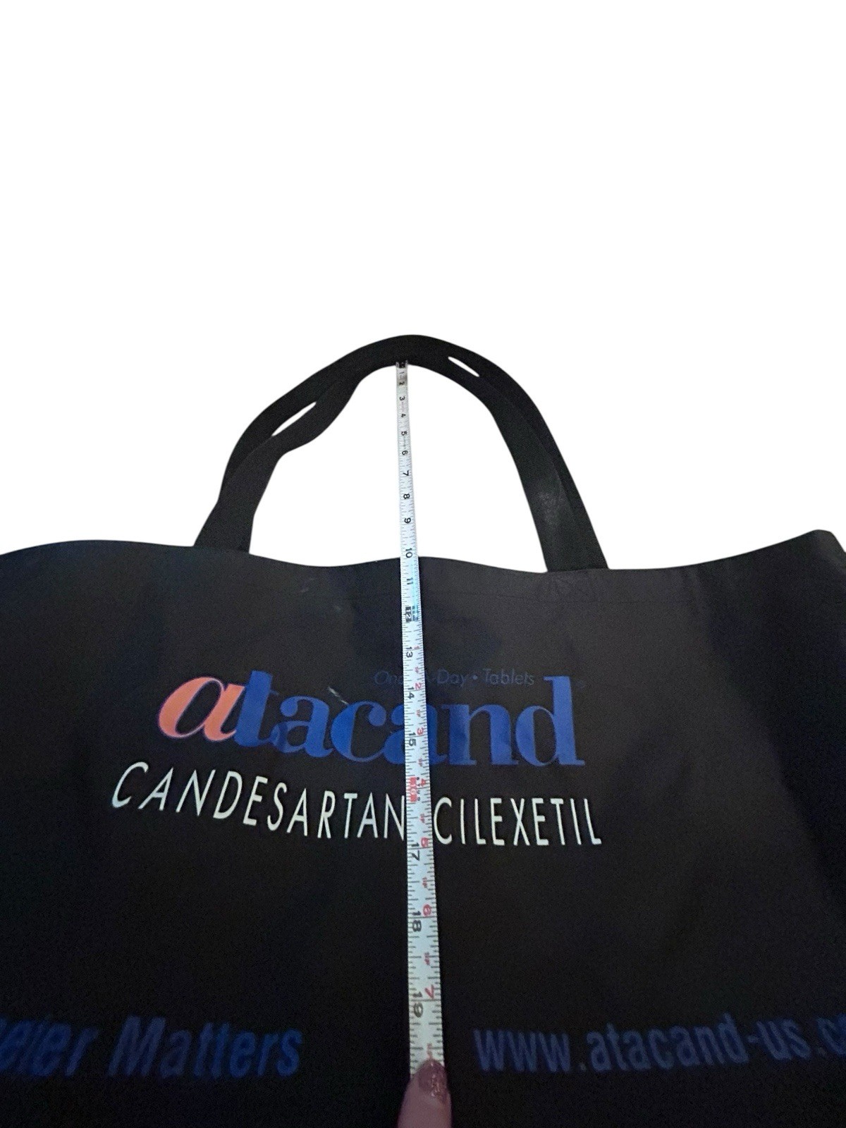 Astrazeneca Atacand Candesartan Cilexetil Drug Rep Merch Zippered Black Bag