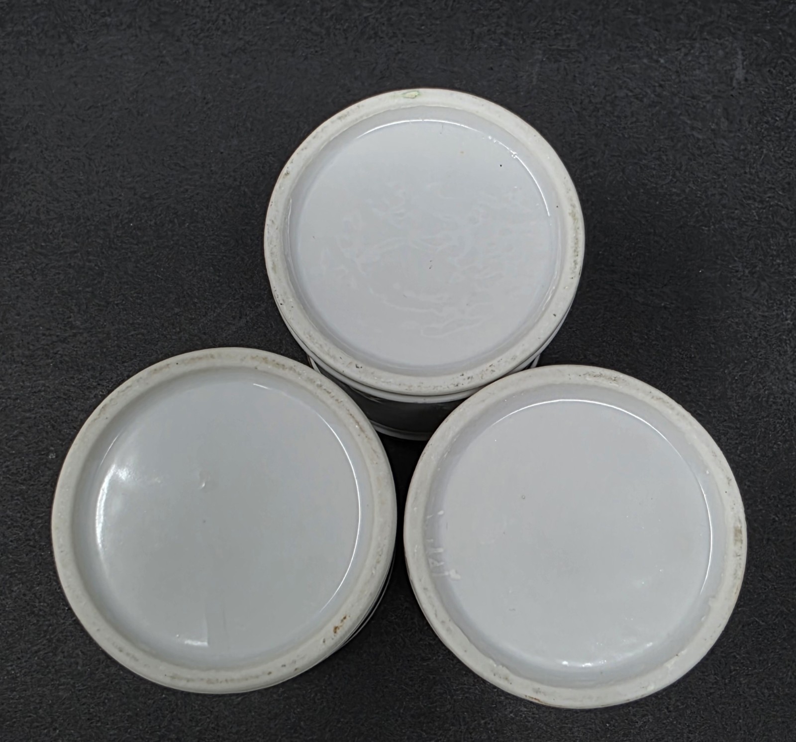 Vintage Porcelain Apothecary Medicine Jar Set Salts Cologne Gauze Perioxide