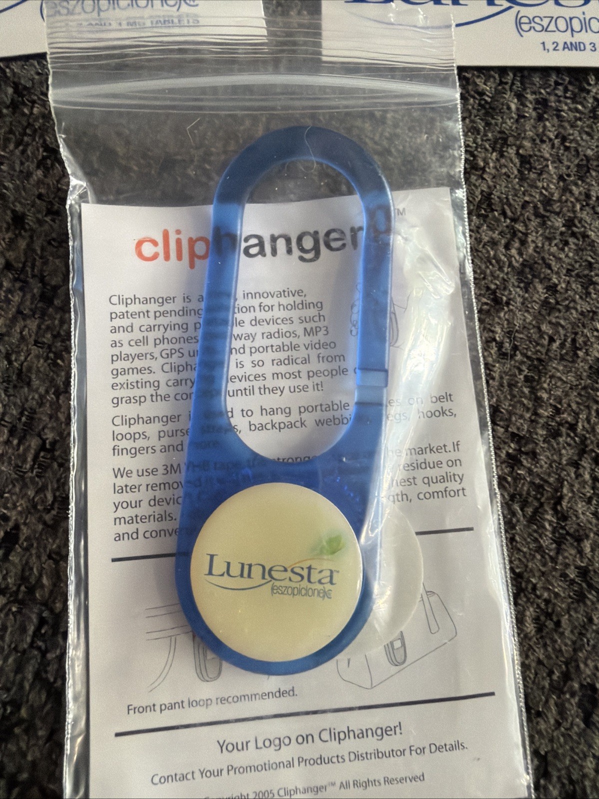 Lunesta Pharmacy Display Large Refrigerator Magnetic Clip Pharmaceutical Promo