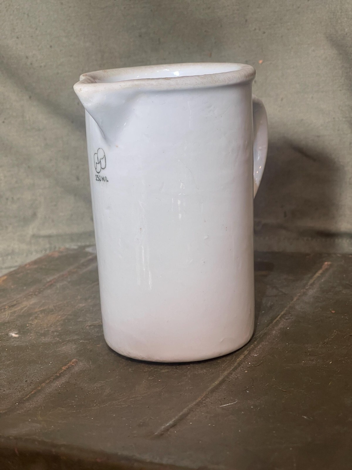 Vintage Soviet Porcelain Measuring Jug, Apothecary Laboratory Vessel, Lab Measur
