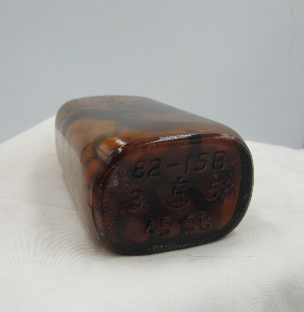 BW – 1950’s Parke, Davis & CO Kapseal Rucon Detroit Mich 4 1/2 ” Medicine bottle