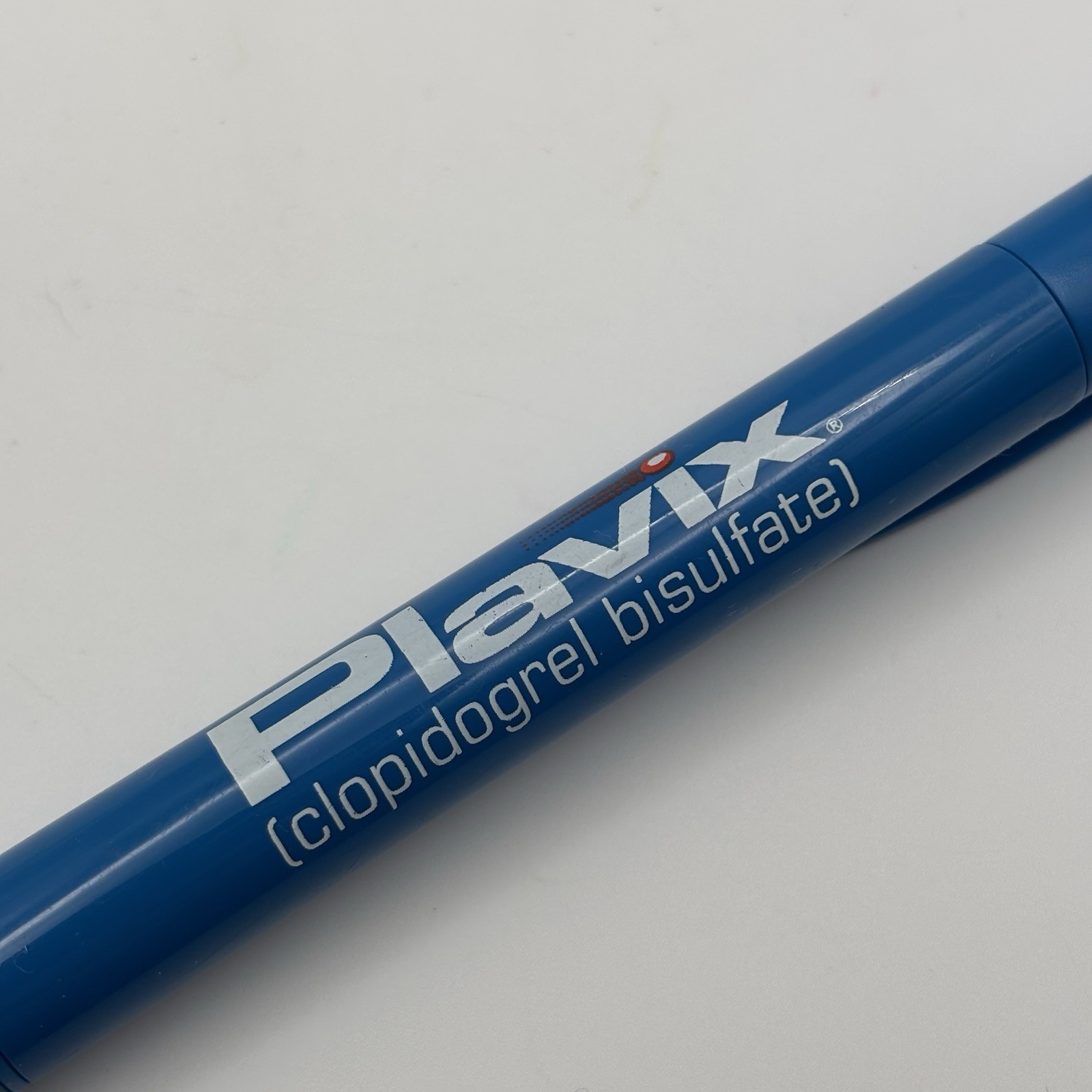 Vtg PLAVIX Drug Rep Pen Blue Retractable