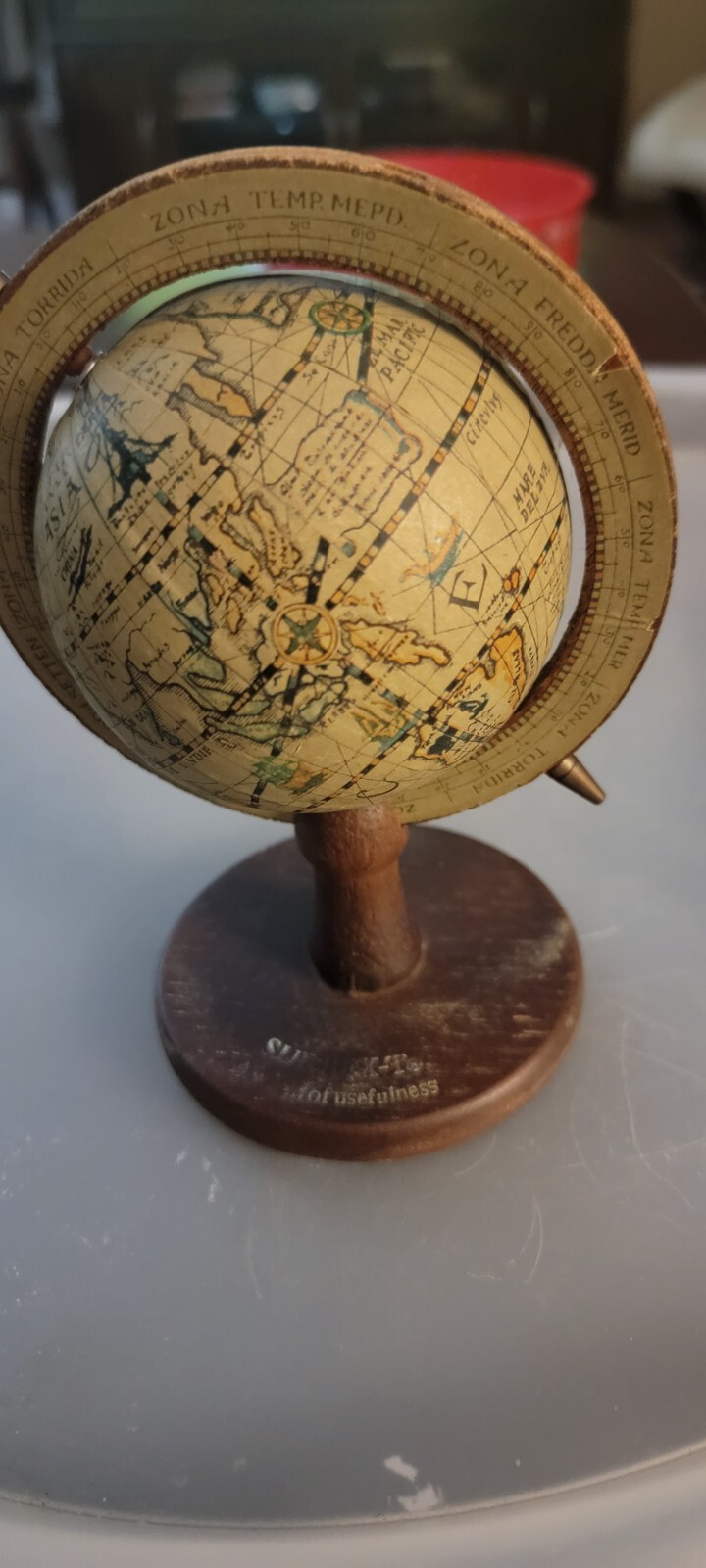 Vintage Surbex-T Pharmaceutical Rep Drug Advertising World Globe Small 5″