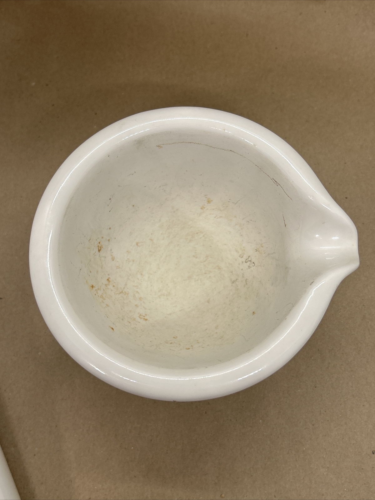 Vintage Antique Apothecary Mortar Pestle COORS USA Ceramic