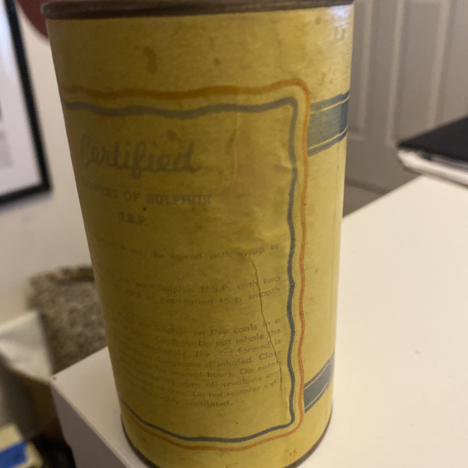 Old Katz Drug Stores, Certified Sulfur 8 Oz Can Kansas City, Missouri Pharmacy