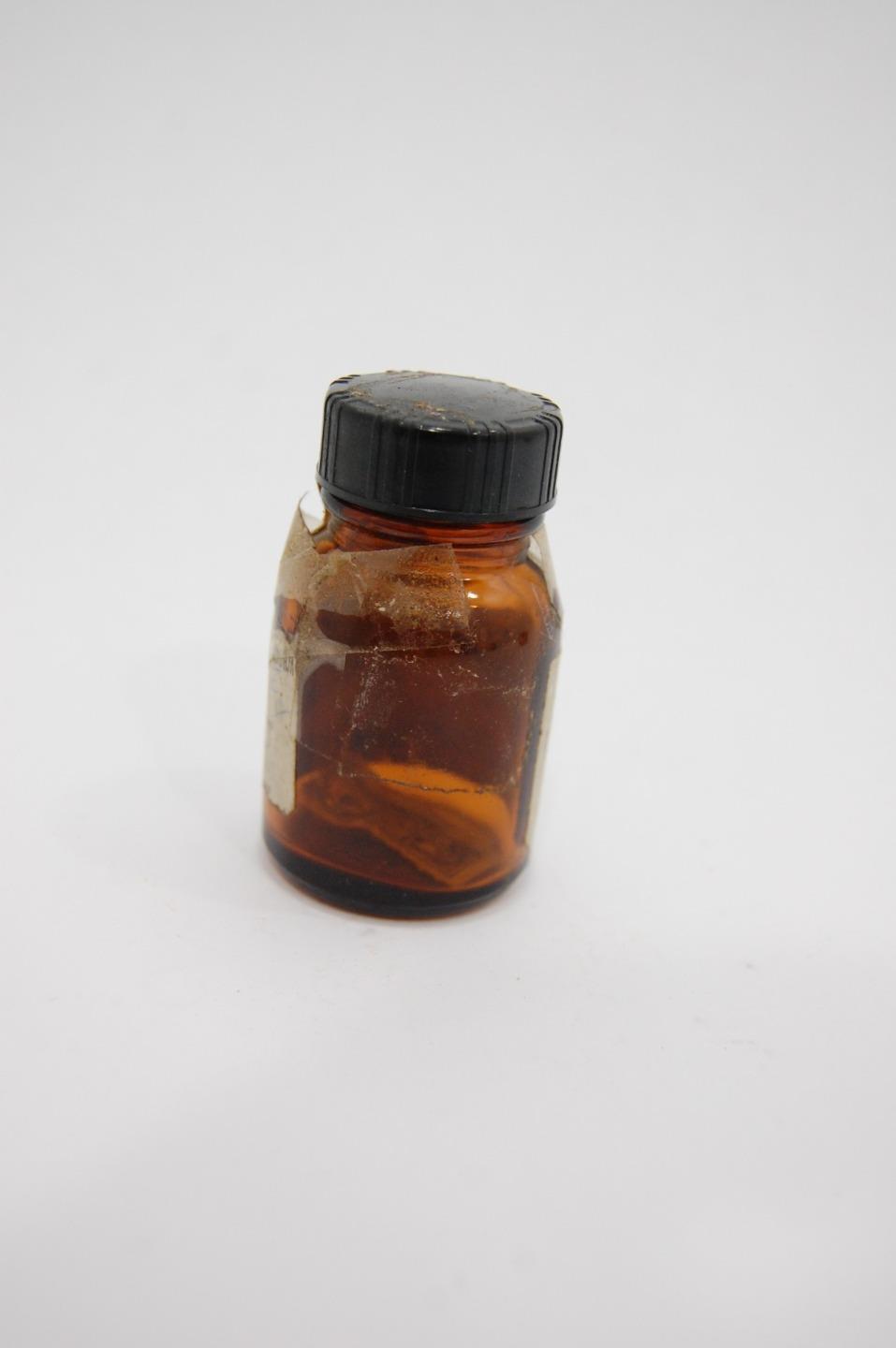 VTG EMPTY Hoffman-La Roche Pantopon Pantopium 1/4oz Glass Bottle Medical Poison