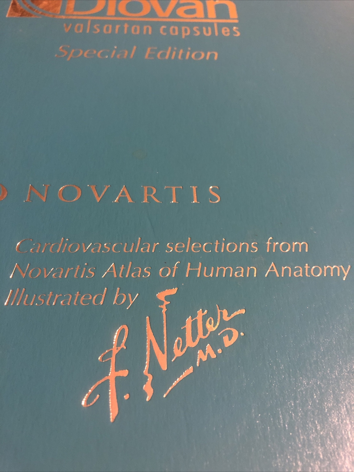 Pharmaceutical Norvatis Promo DIOVAN Cardiovascular Anatomy Hardcover Book