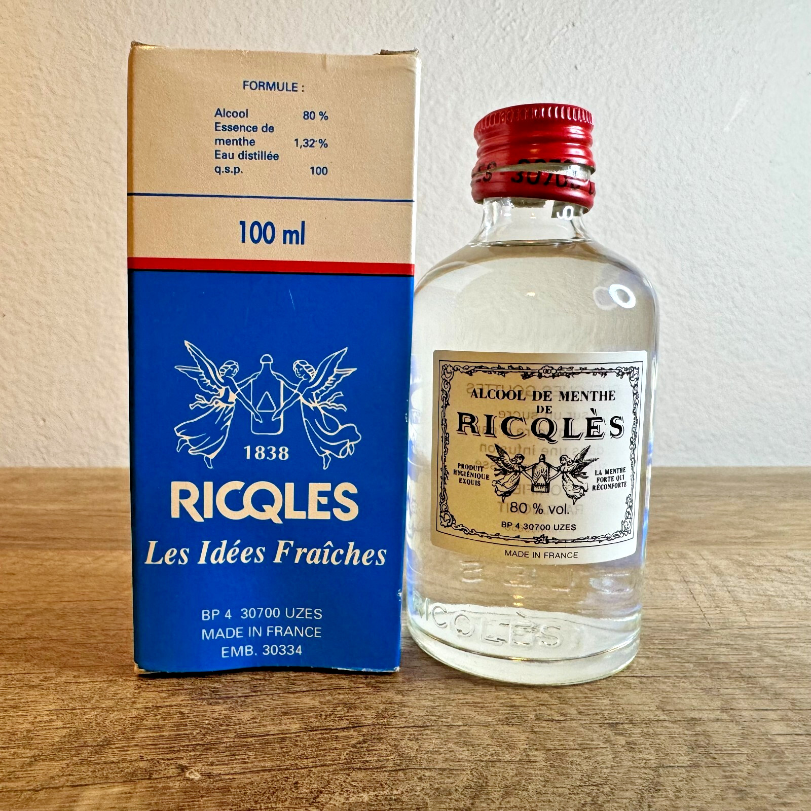 Vintage 1980s-90s Ricqlès Alcool de Menthe 100ml, New & Unopened w/ Original Box