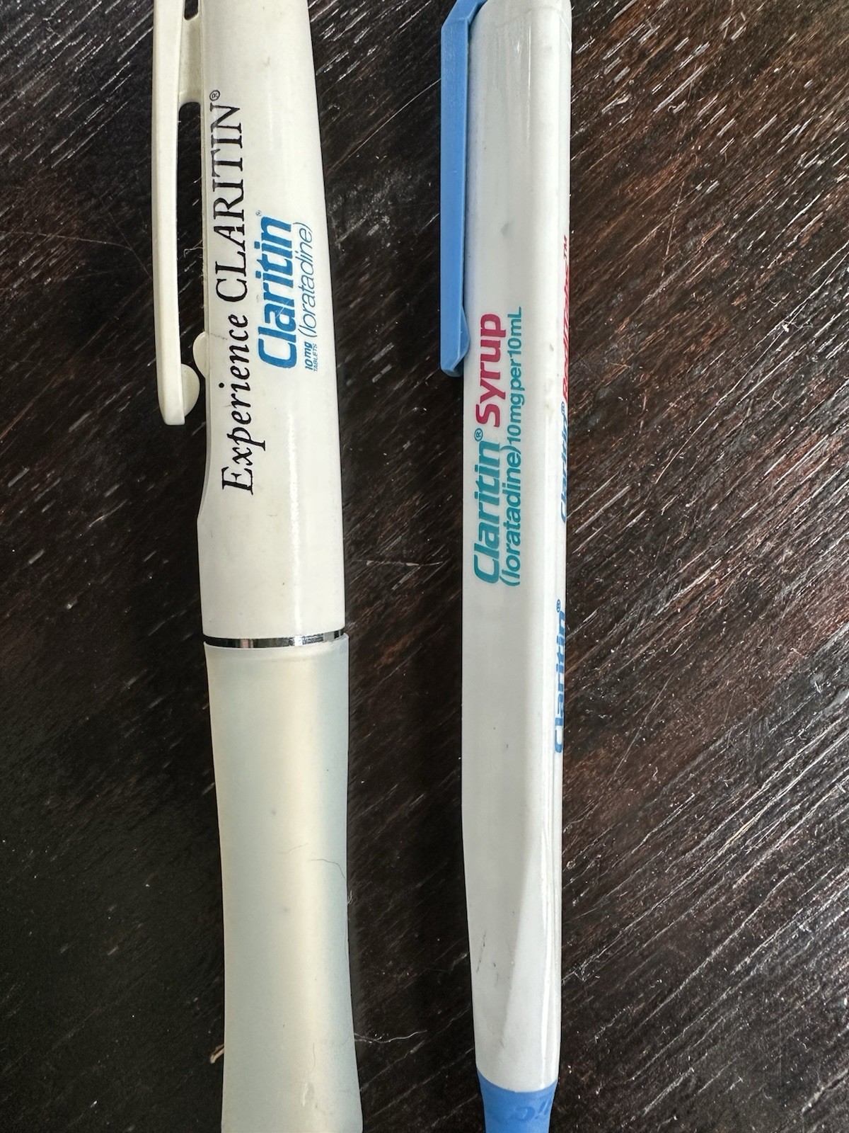 Vintage Claritin Drug Rep Advertising Pens – Lot Of 2