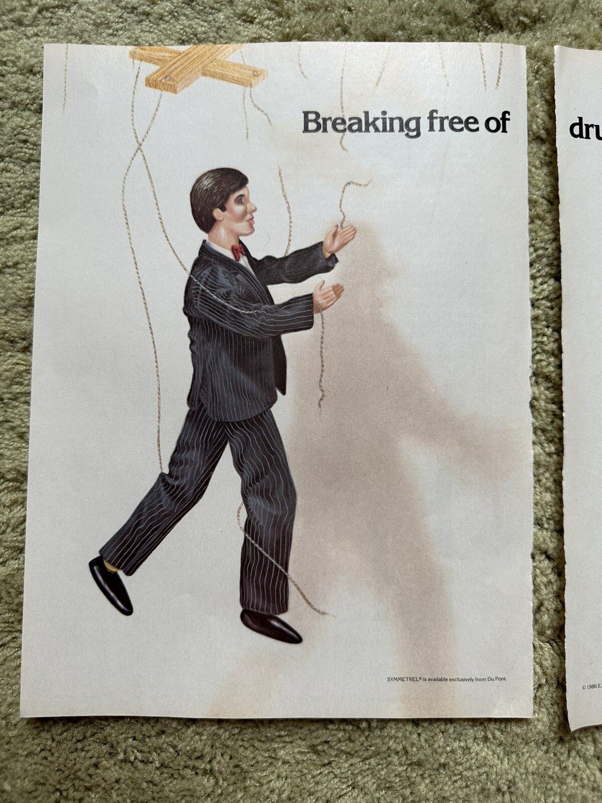Vintage Symmetrel 1986 Magazine Advertisement Dupont