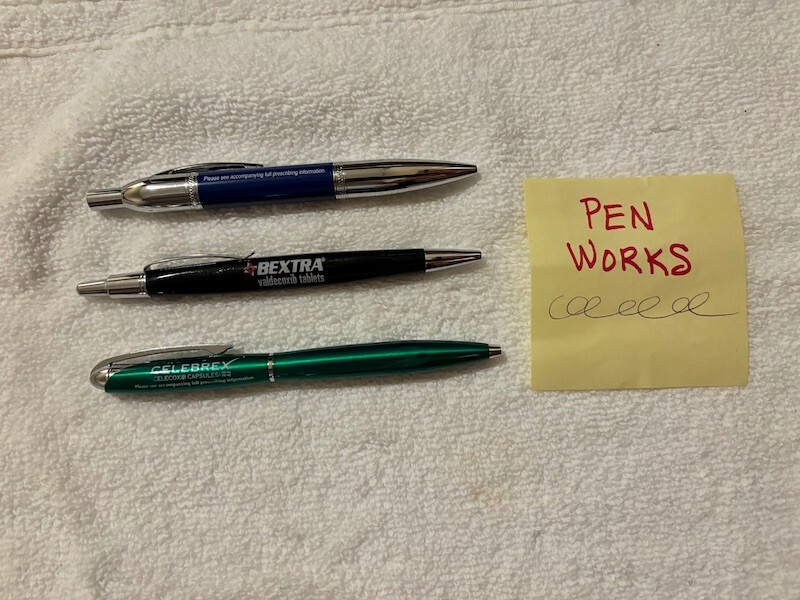 VINTAGE LOT OF THREE (3) PFIZER “CELEBREX” BRAND PHARMACEUTICAL DRUG PROMO PENS