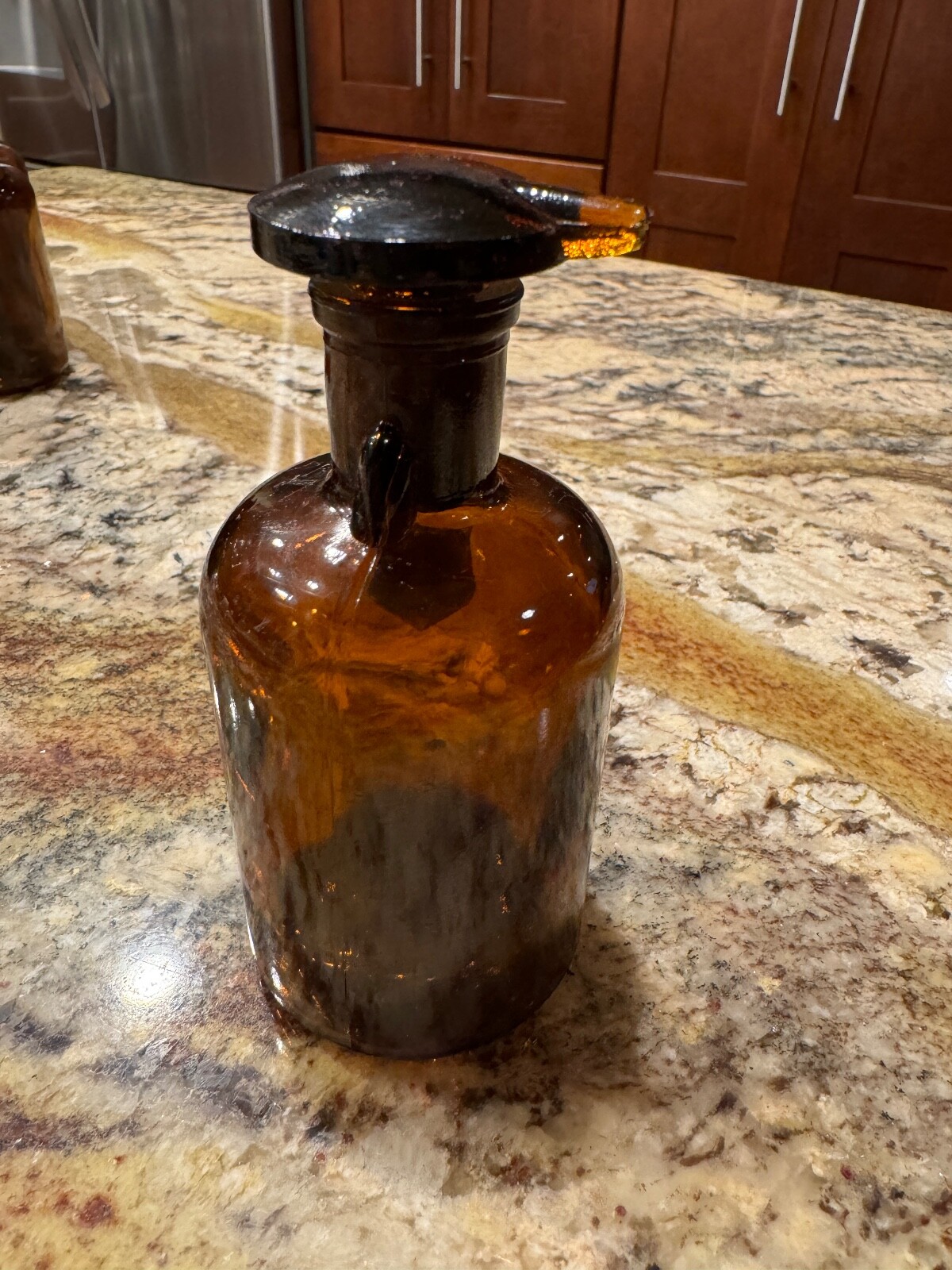 9 Wheaton Glass 100ml Scientific Apothecary Bottles Amber Glass Stopper Jars