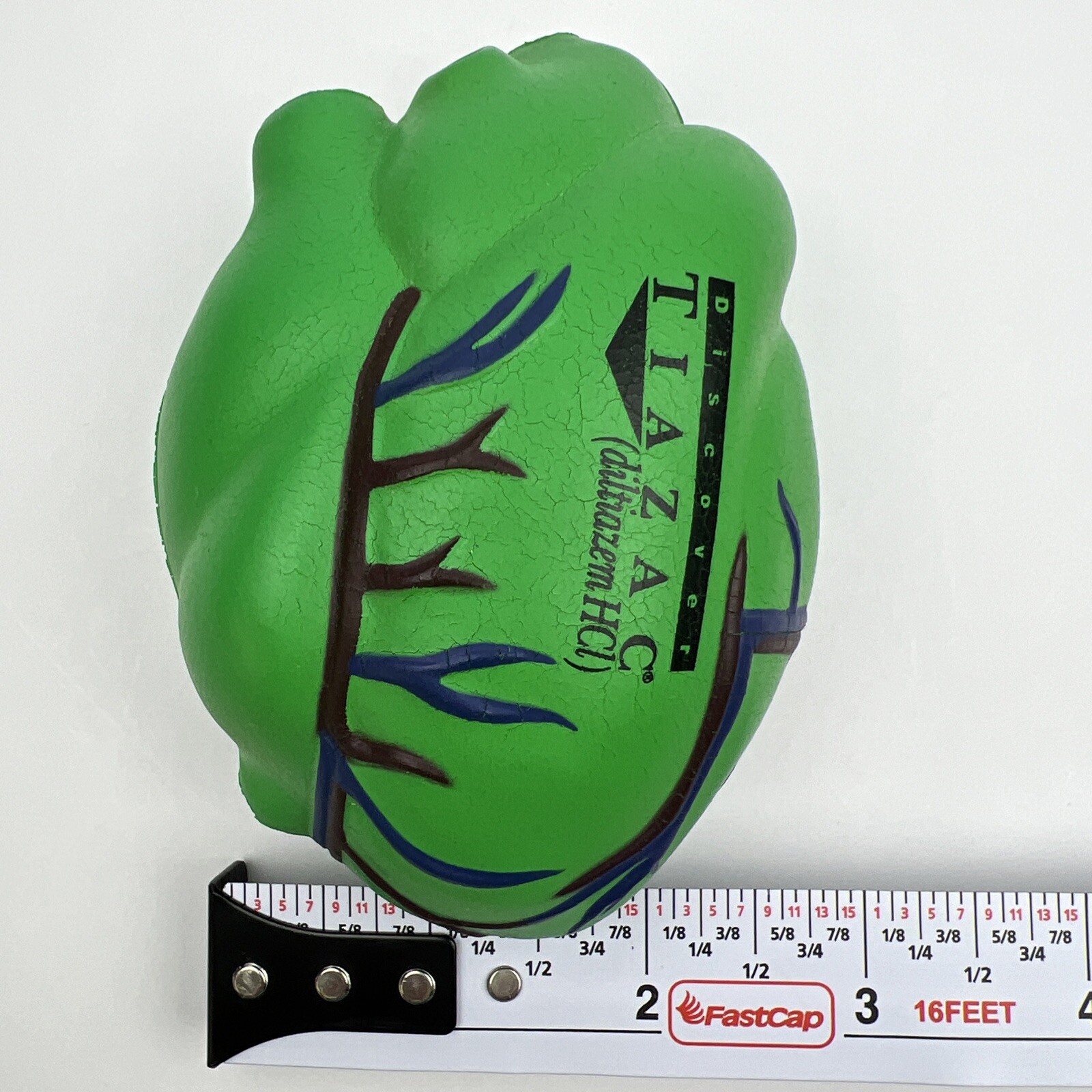 Tiazac Pharmaceutical Advertising Stress Ball Heart Green 1995 Vintage RARE