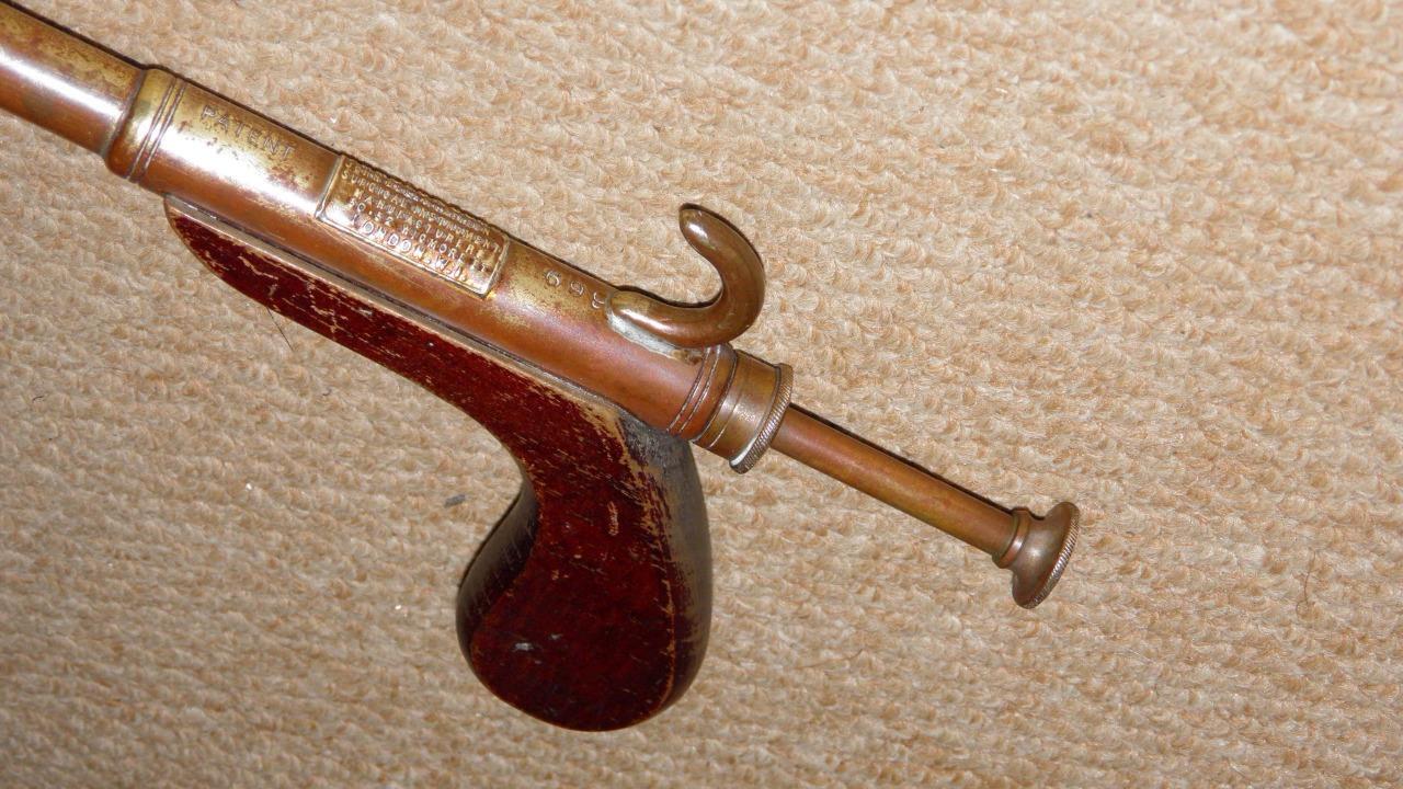 Antique Brass Horse / Livestock Veterinary Farm Balling Gun By Arnold & Sons