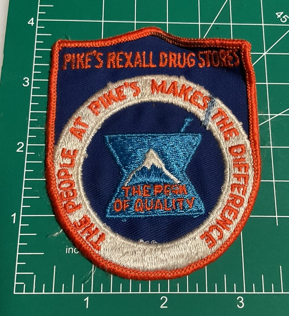 Pikes Rexall Drug Stores Patch Vintage