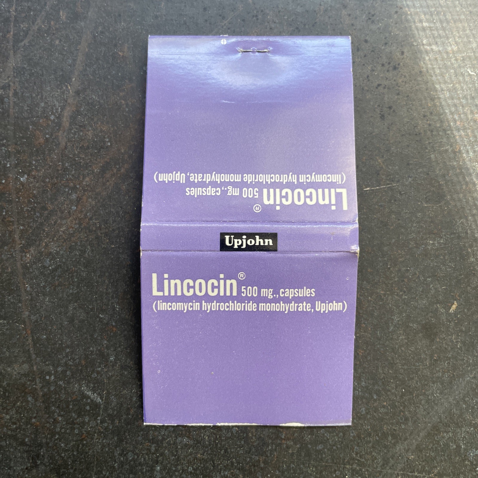 Vintage Matchbook Lincocin Upjohn Advertisement Pharmaceutical Promo Drug Rep