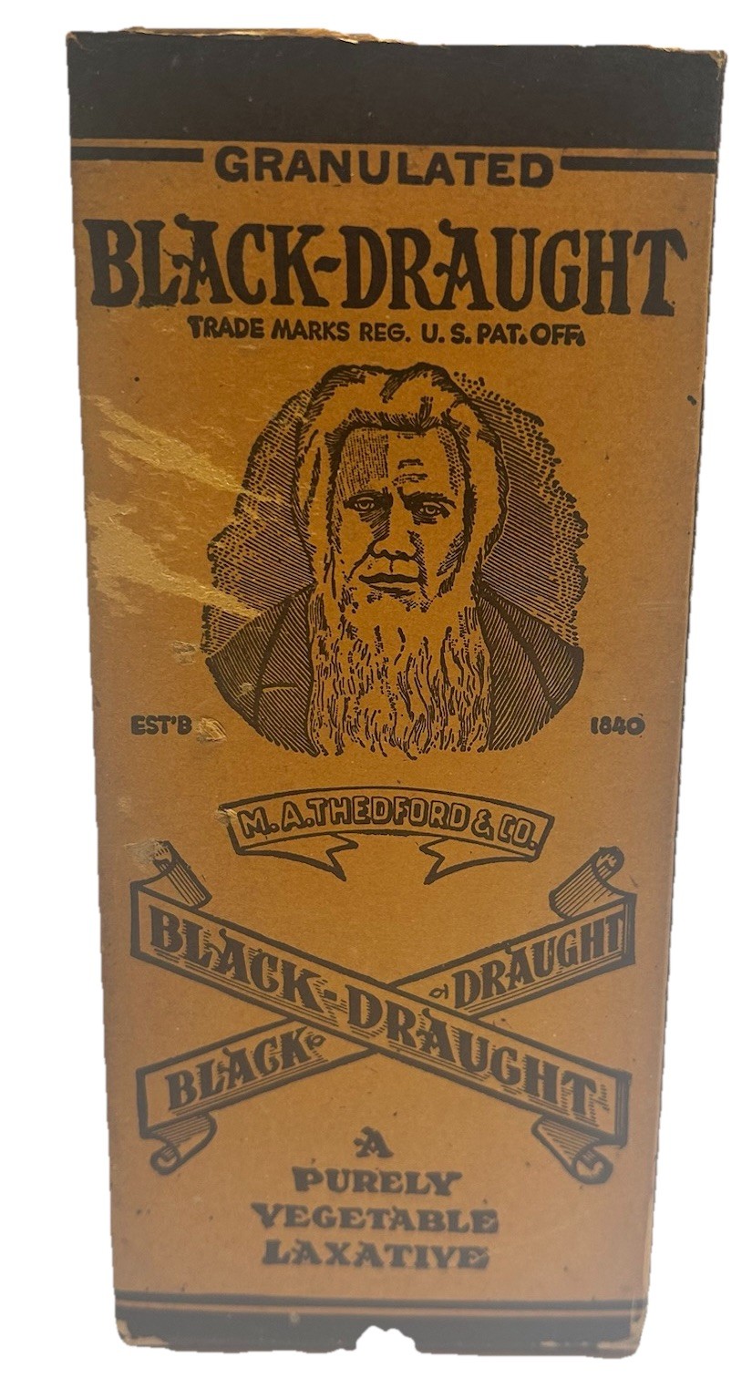 Vintage Black Draught Laxative Medicine New In Box 4 Inside Box