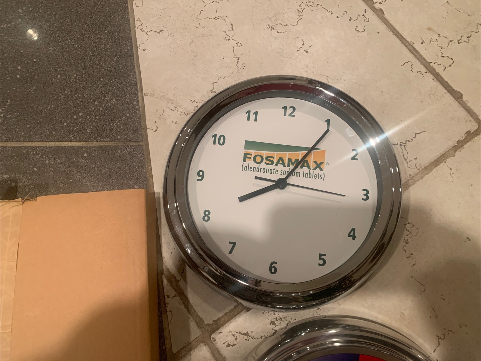 Vintage Metal Clocks Pharma Drug Rep Choice Of 1 Of Fosamax Or Depakote