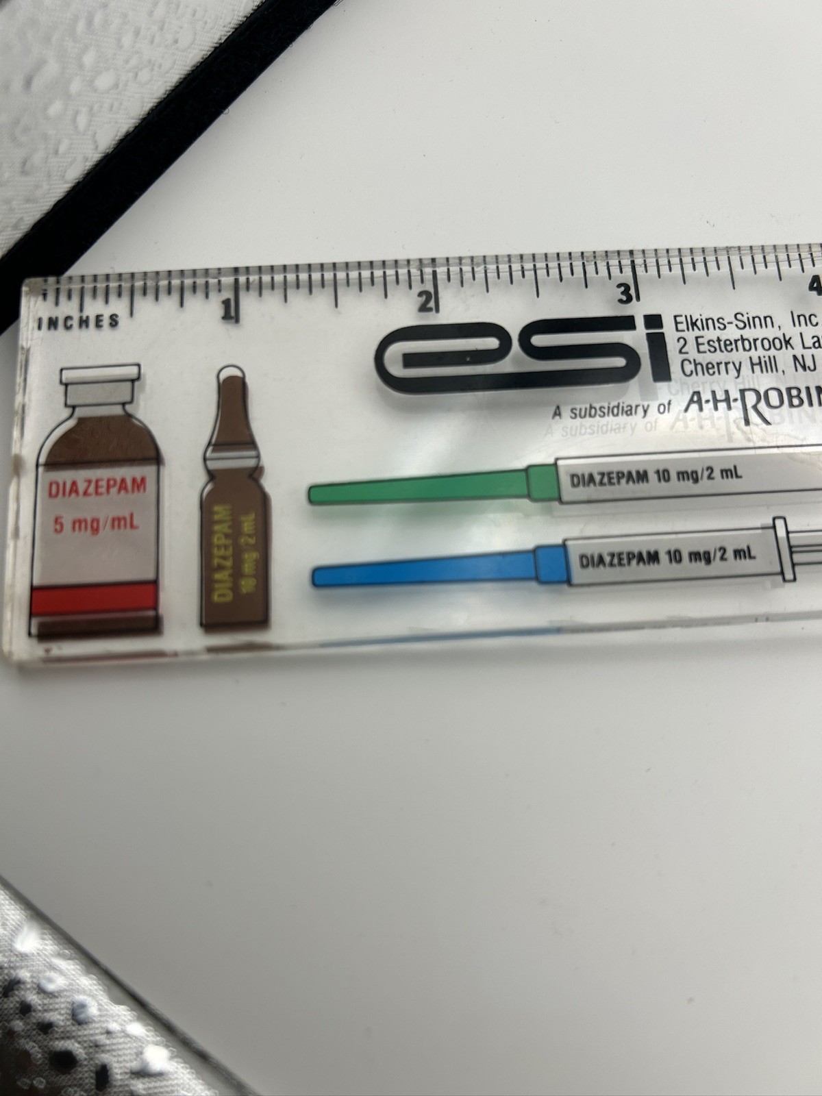 Vintage Pharmaceutical 1980s Morphine , Fentanyl Advertisement Ruler Acrylic 14″