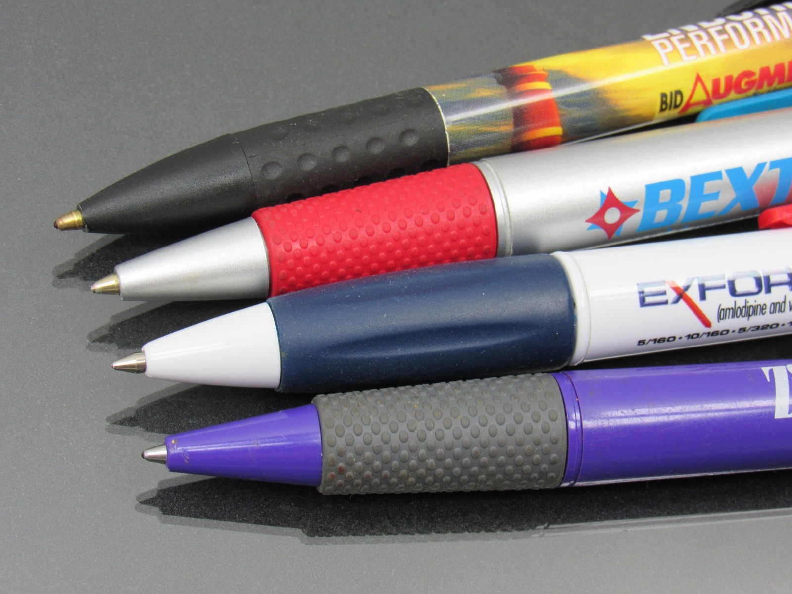 Lot 4 Chunky PENS Drug Rep Pharmaceutical Promo Augmentin Bextra Exforge Zithro+