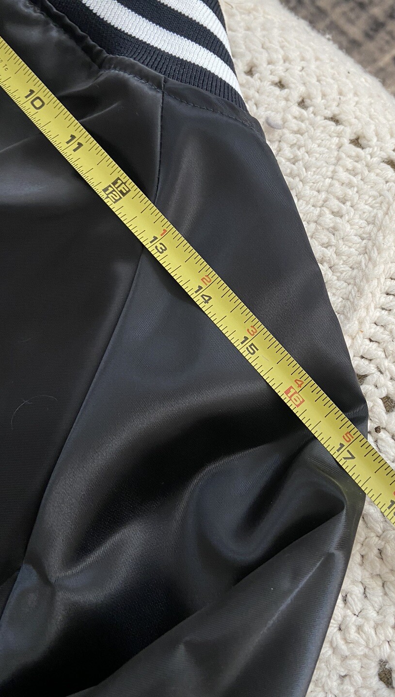 UPJOHN Kalamazoo Black Satin Bomber Jacket 100th Anniversary Med NEW