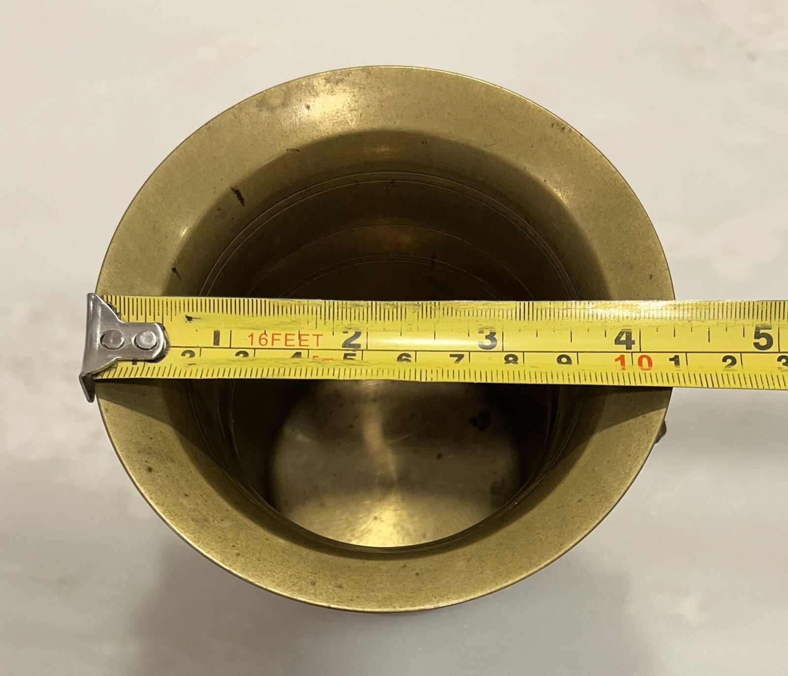 Brass Mortar & Pestle Vintage Rx Apothecary Grinder Pill Crusher Herbs LARGE #4
