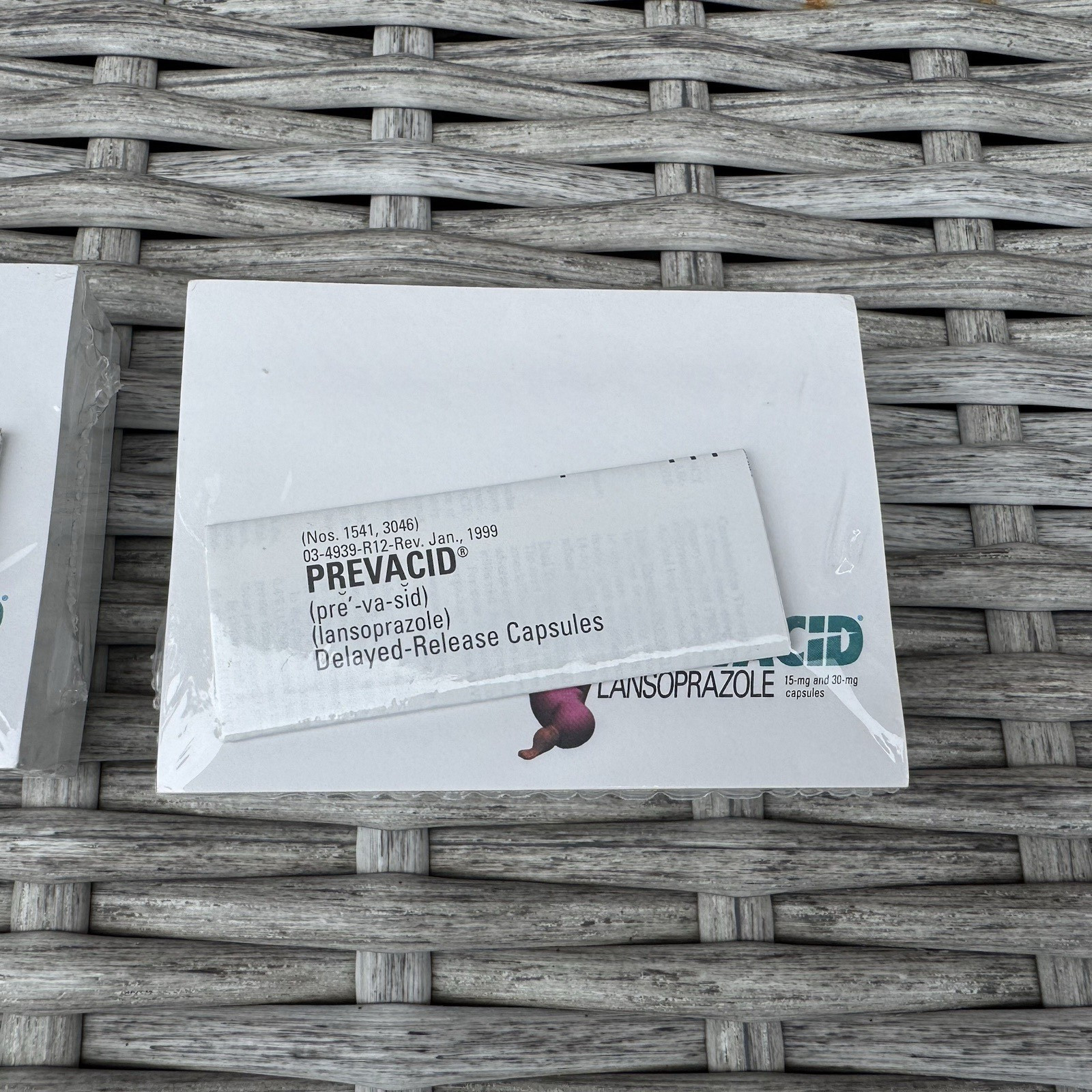 Prevacid Post-it Notes Sealed Lot of 2 -5 Pack Merck Stomach + Literature Insert