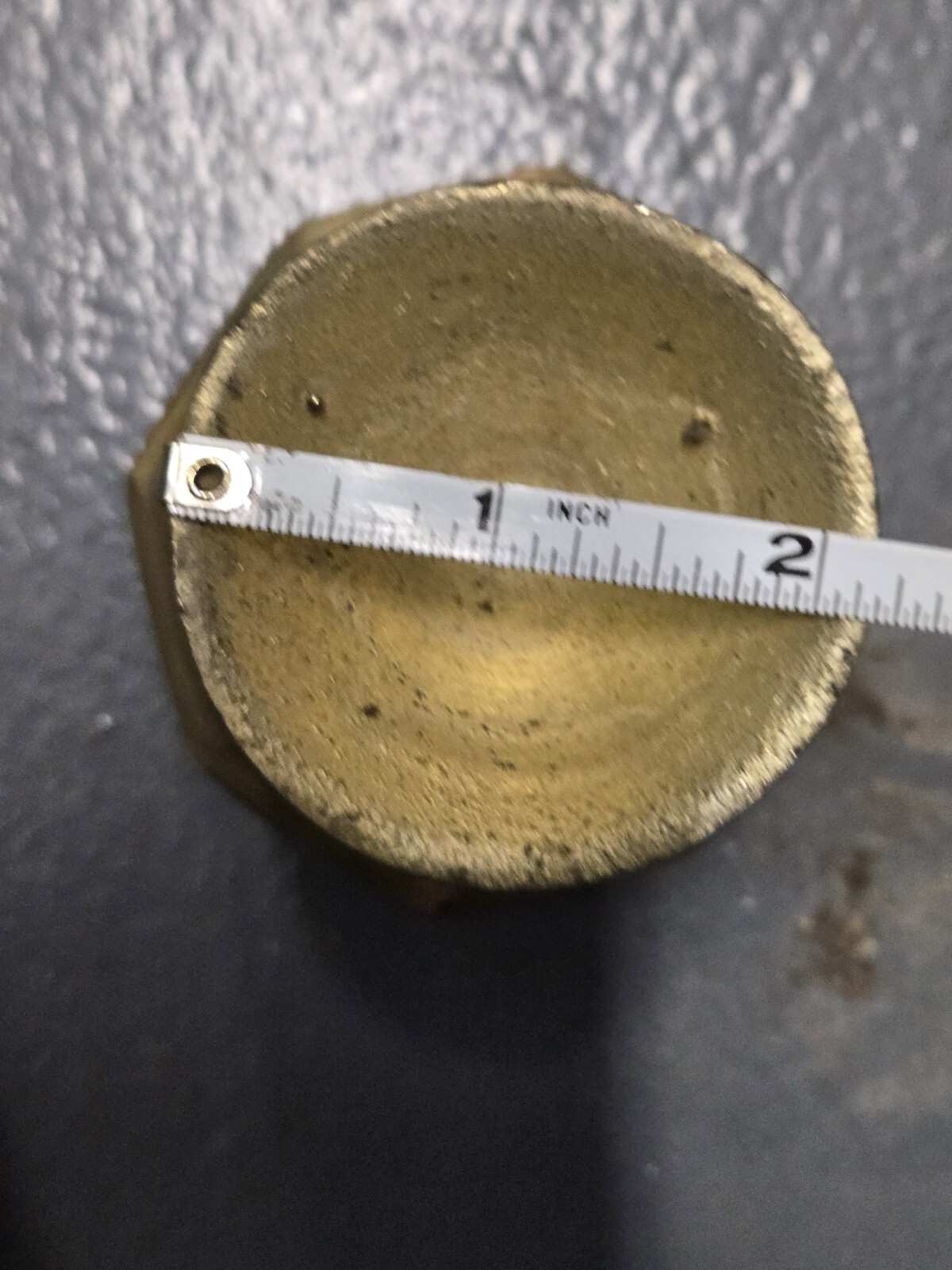 Antique Hexagon Brass Mortar & Pestle Pharmacy Druggist Tool Drug Herbs 19 C.