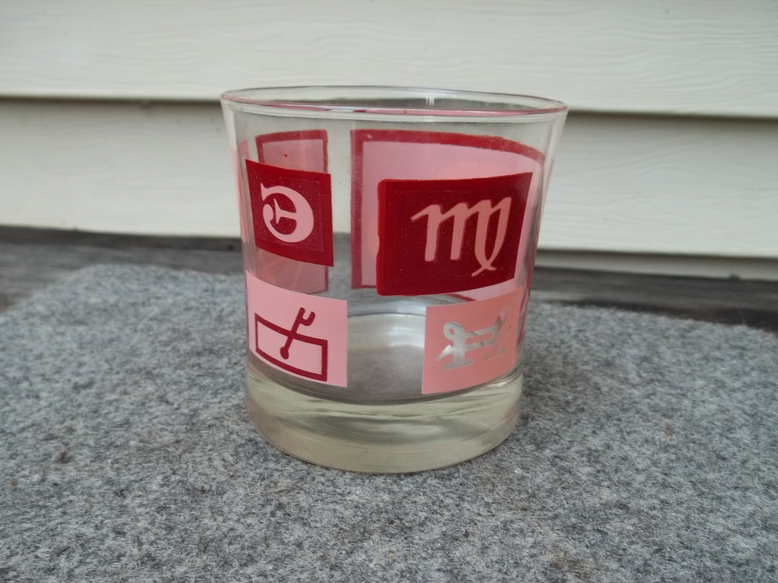 Vintage MCM 1960s RX Tumbler Apothecary Pharmacy Drinking Bar Glass Pharmacist