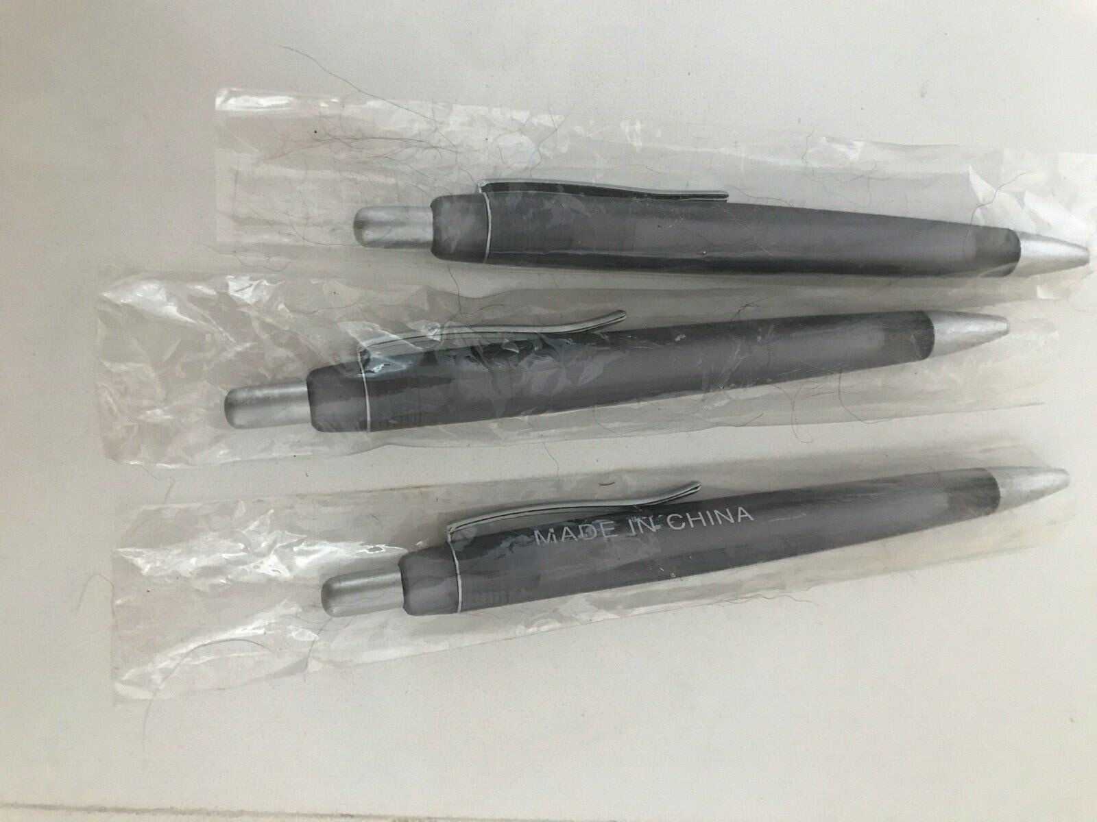 3 New Original Wrapping CLARINEX Pens Grayish Lavender Color with Logo