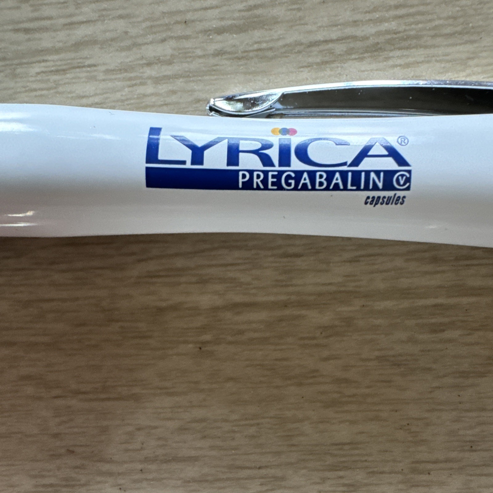 Metal Lyrica Pregabalin Drug Rep Pen Advertising Rubber Grip Clicks Works