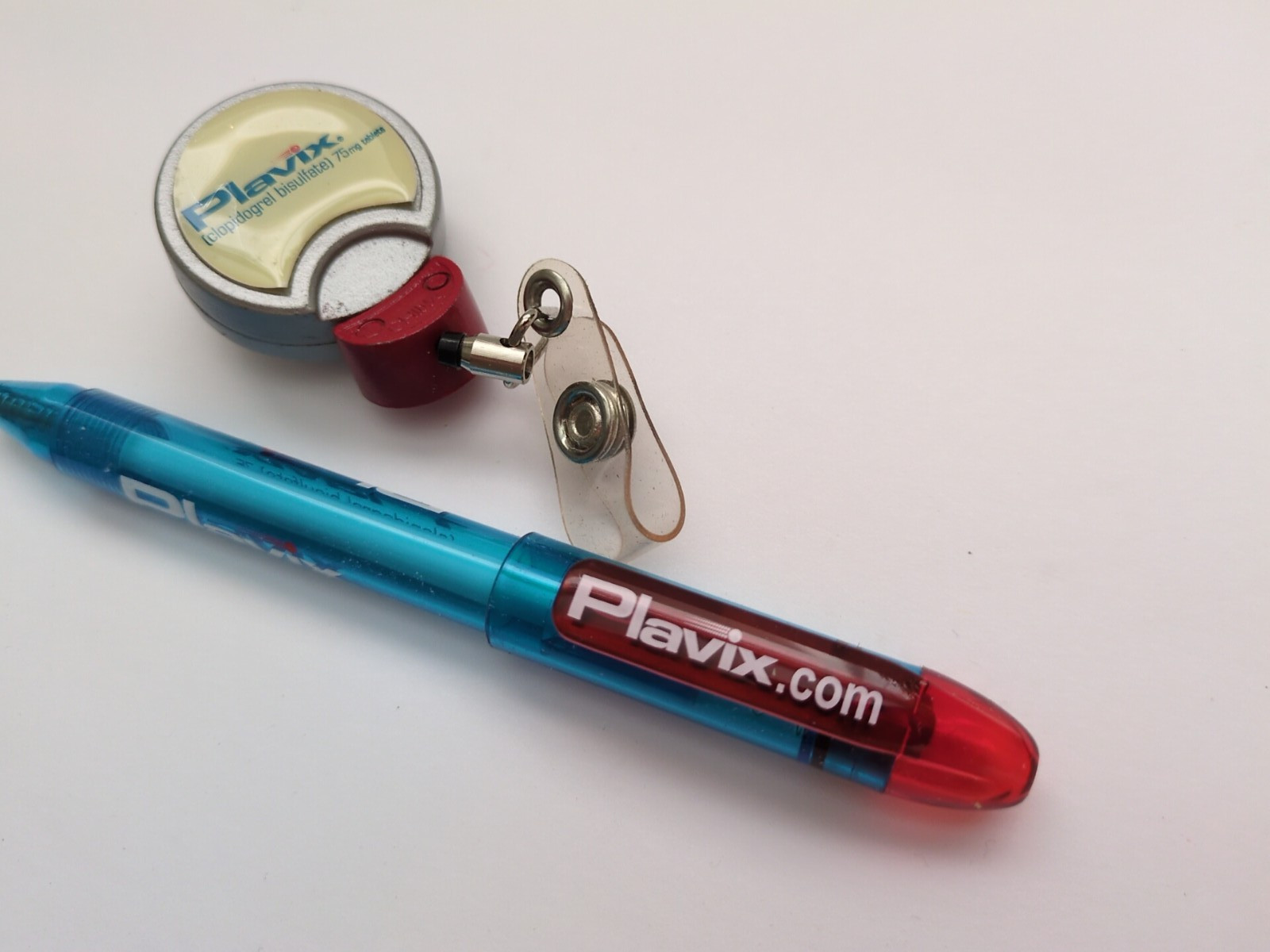 Plavix Pharma Drug Rep Ink PEN and Retractable Badge Holder (K33)