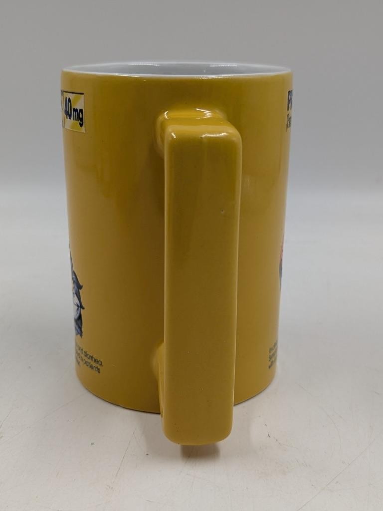 Vintage PROTONIX IV “Heartburn Monster” Promotional Mug –Rare Pharma Advertising