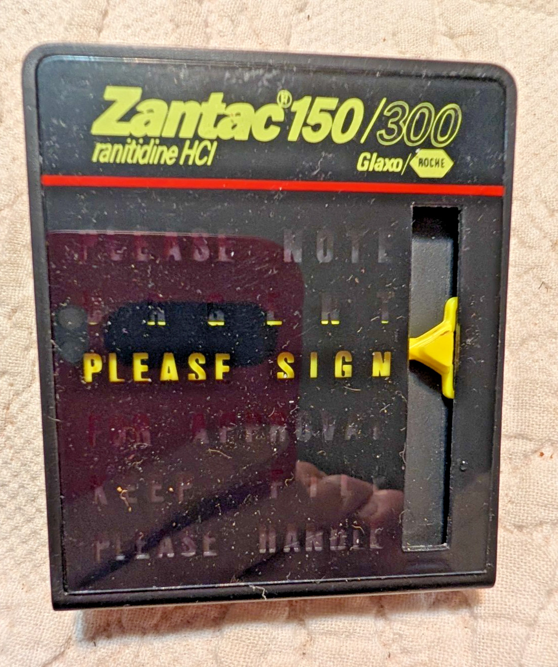 Zantac drug rep ads glass rain teardrop clip magnets Rx spatula notes narcotic