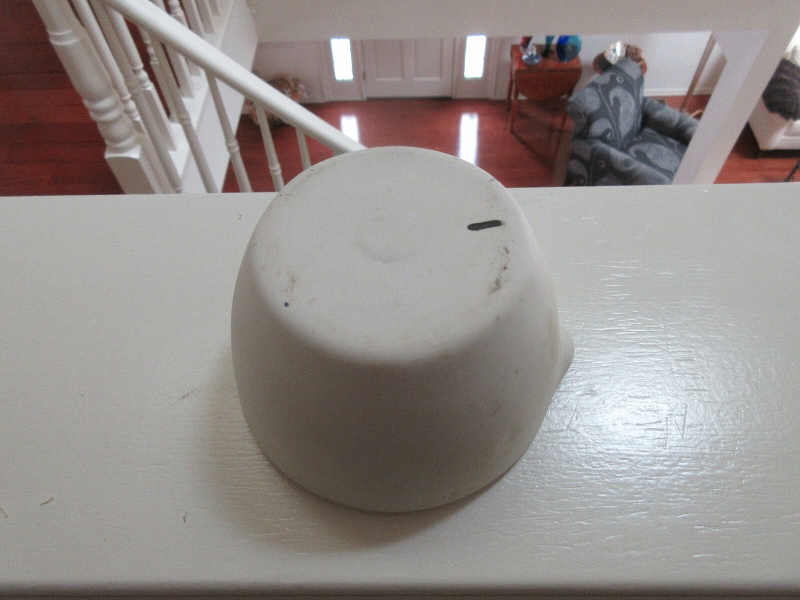 Rx, Pharmacy ,Mortar, ANTIQUE ,STONE/PORCELAIN , 13/4 Lbs , 5″ Diameter ,3″ Ht.