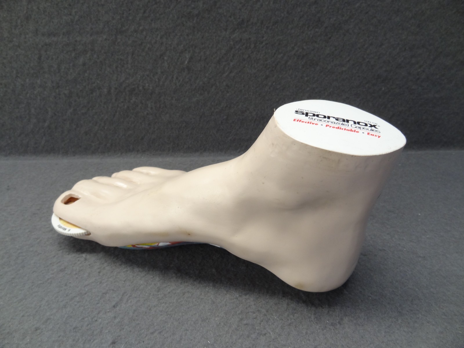 Janssen Sporanox Capsule Foot Display Model Prop Doctor Office Advertisement EUC