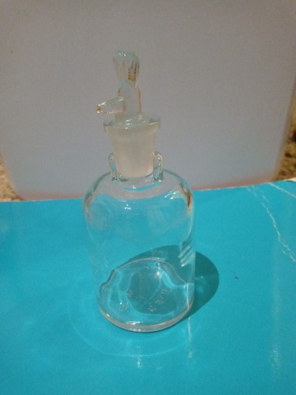 Vintage Tcw 150ml Glass Jar With Stopper medicine laboratory Medical Container