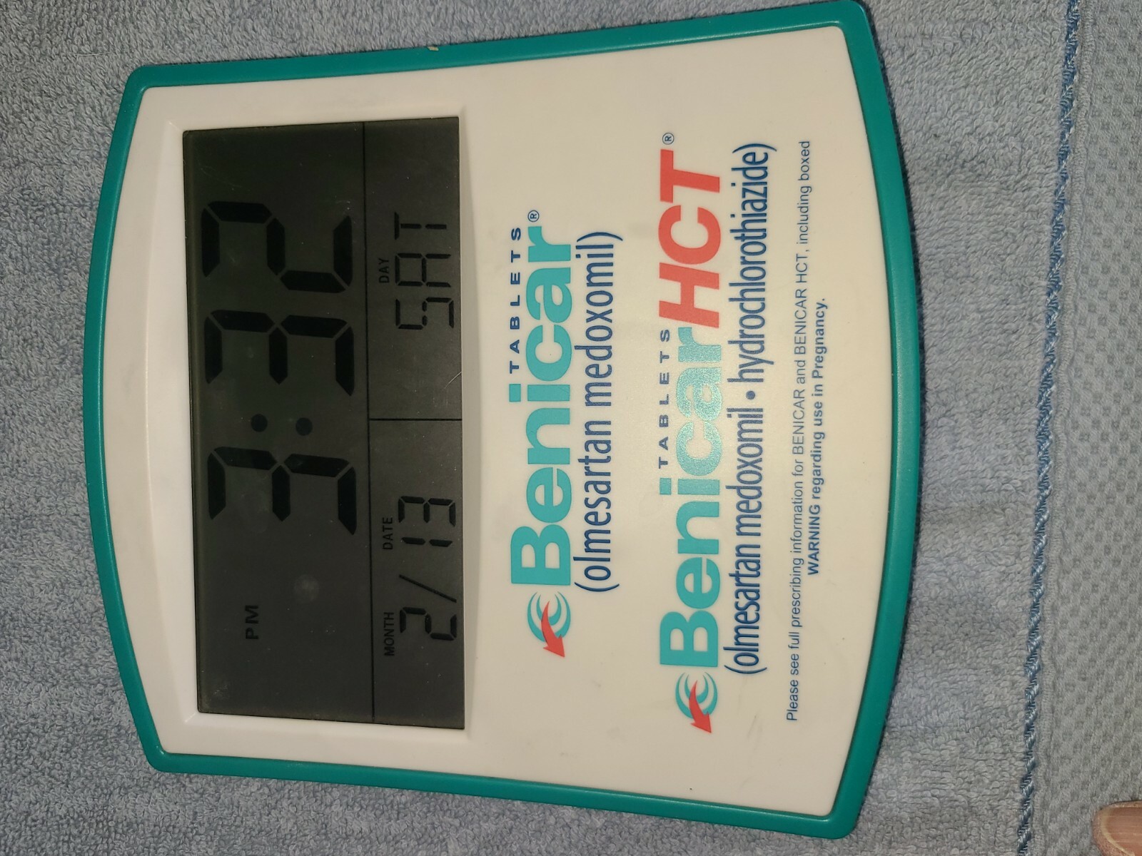 Benicar Pharmaceutical Advertising ;digital CLOCK/CALENDAR