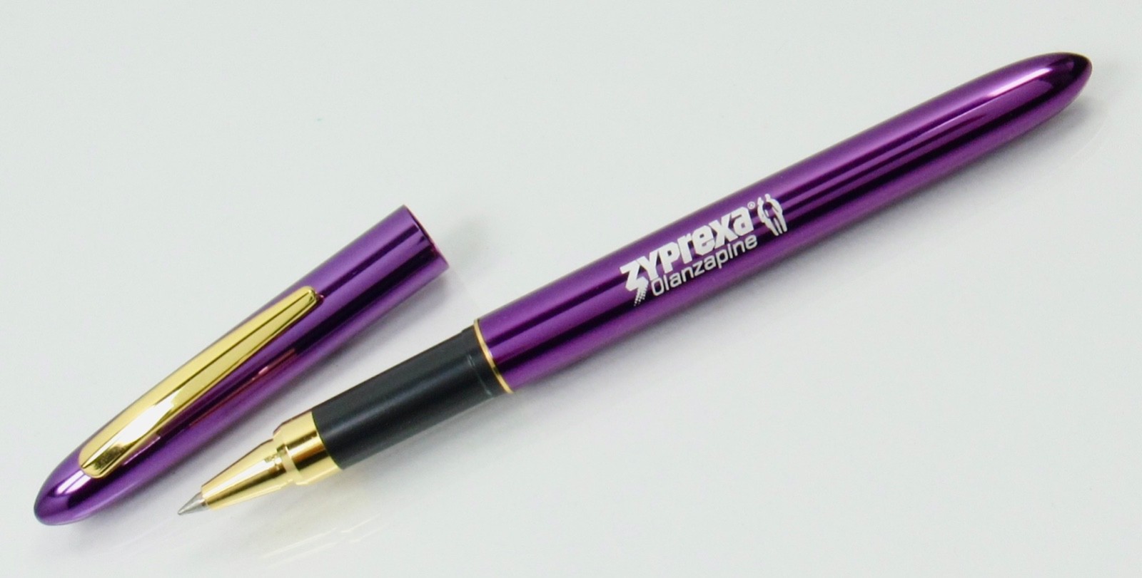 Exquisite Metallic Purple Zyprexa PEN Drug Rep Pharmaceutical Promo Last One